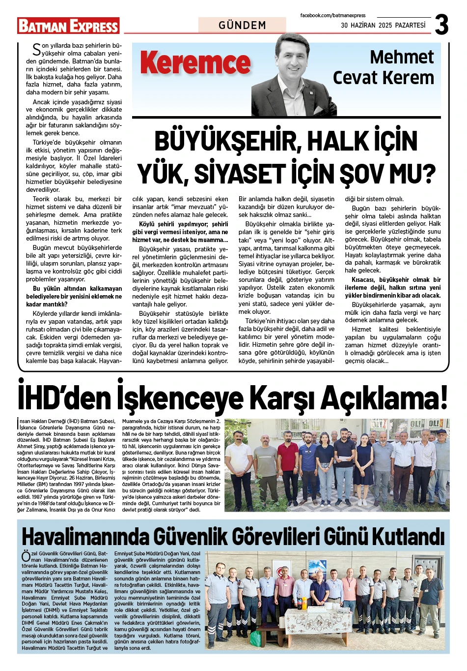 30 HAZİRAN 2025 PAZARTESİ