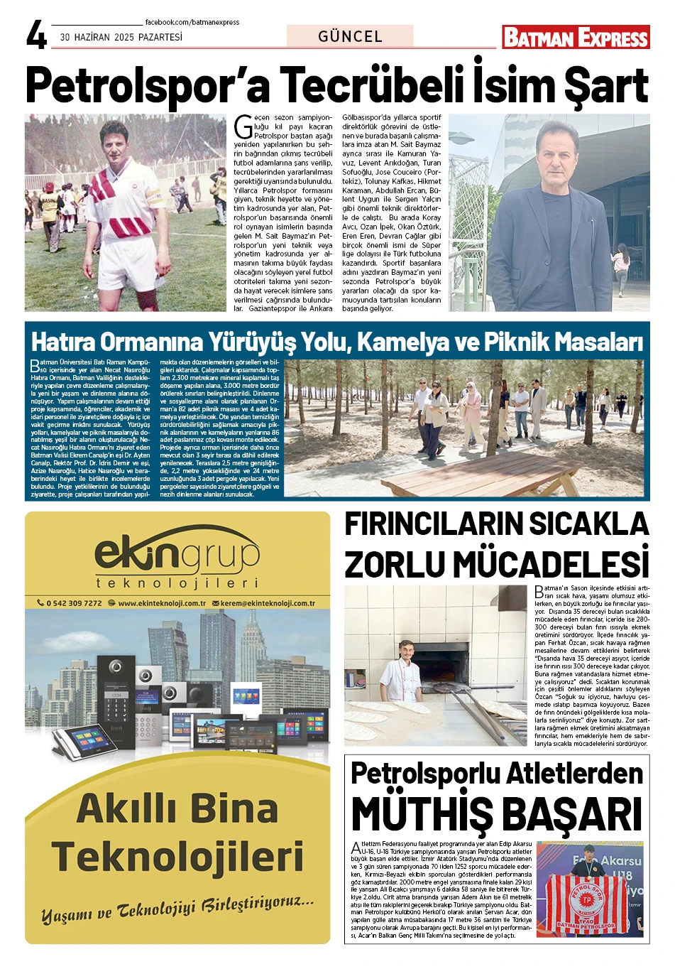 30 HAZİRAN 2025 PAZARTESİ