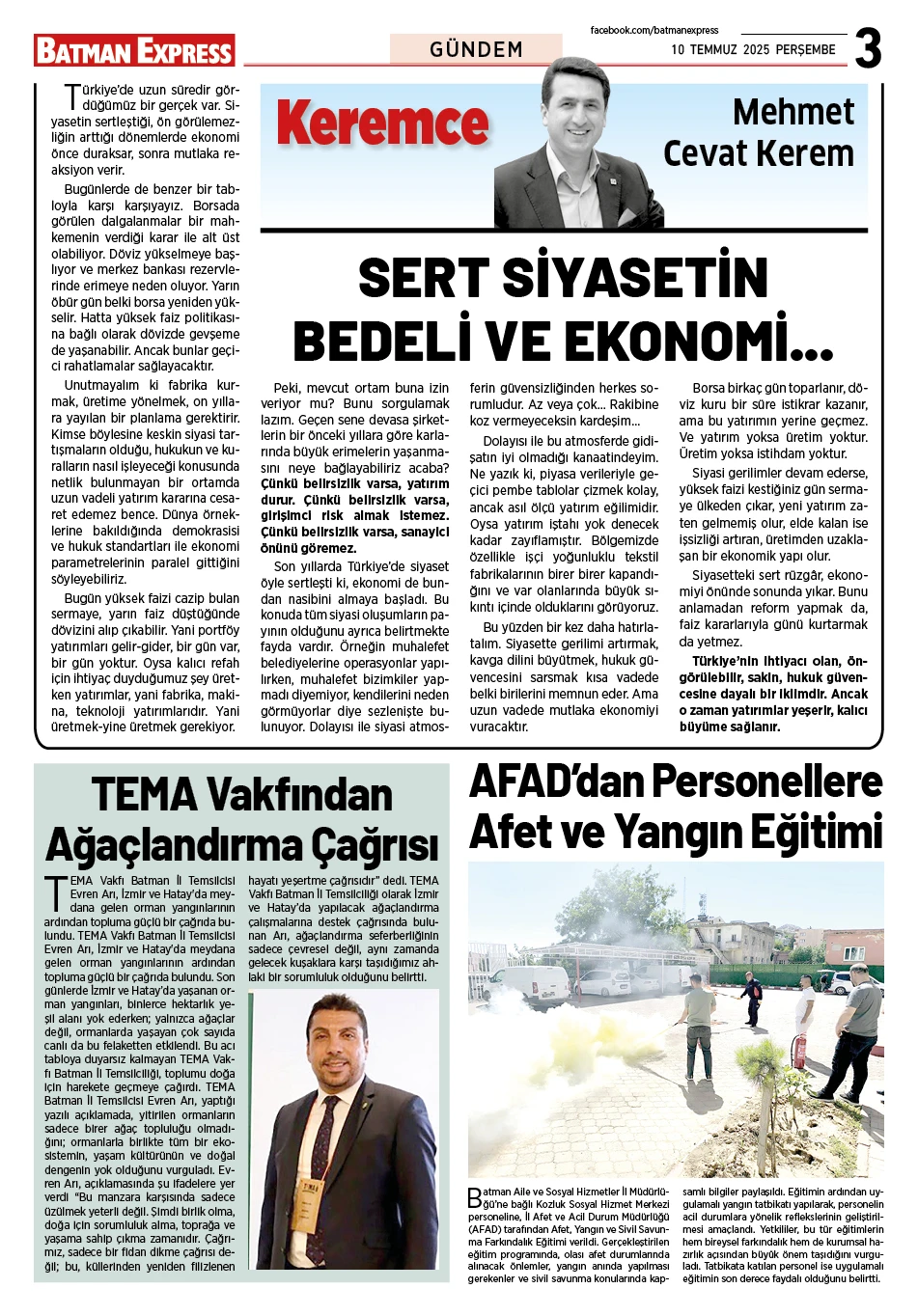 10 TEMMUZ 2025 PERŞEMBE