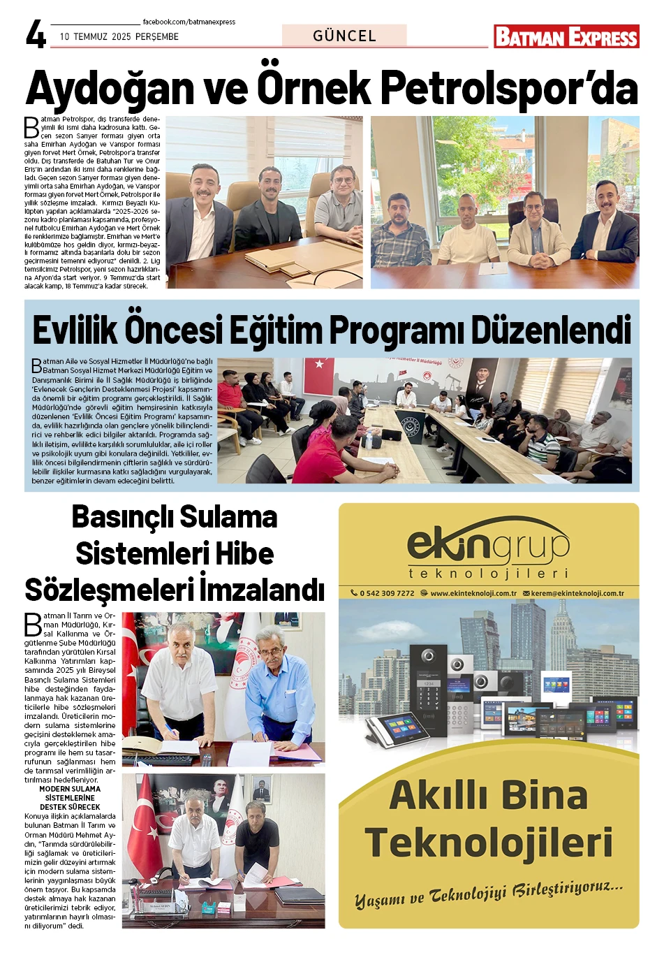 10 TEMMUZ 2025 PERŞEMBE