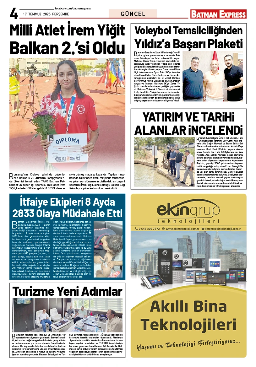 17 TEMMUZ 2025 PERŞEMBE