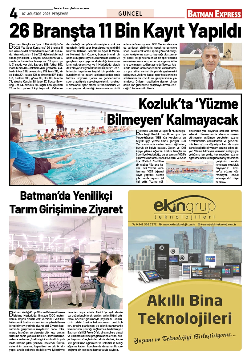 07 AĞUSTOS 2025 PERŞEMBE