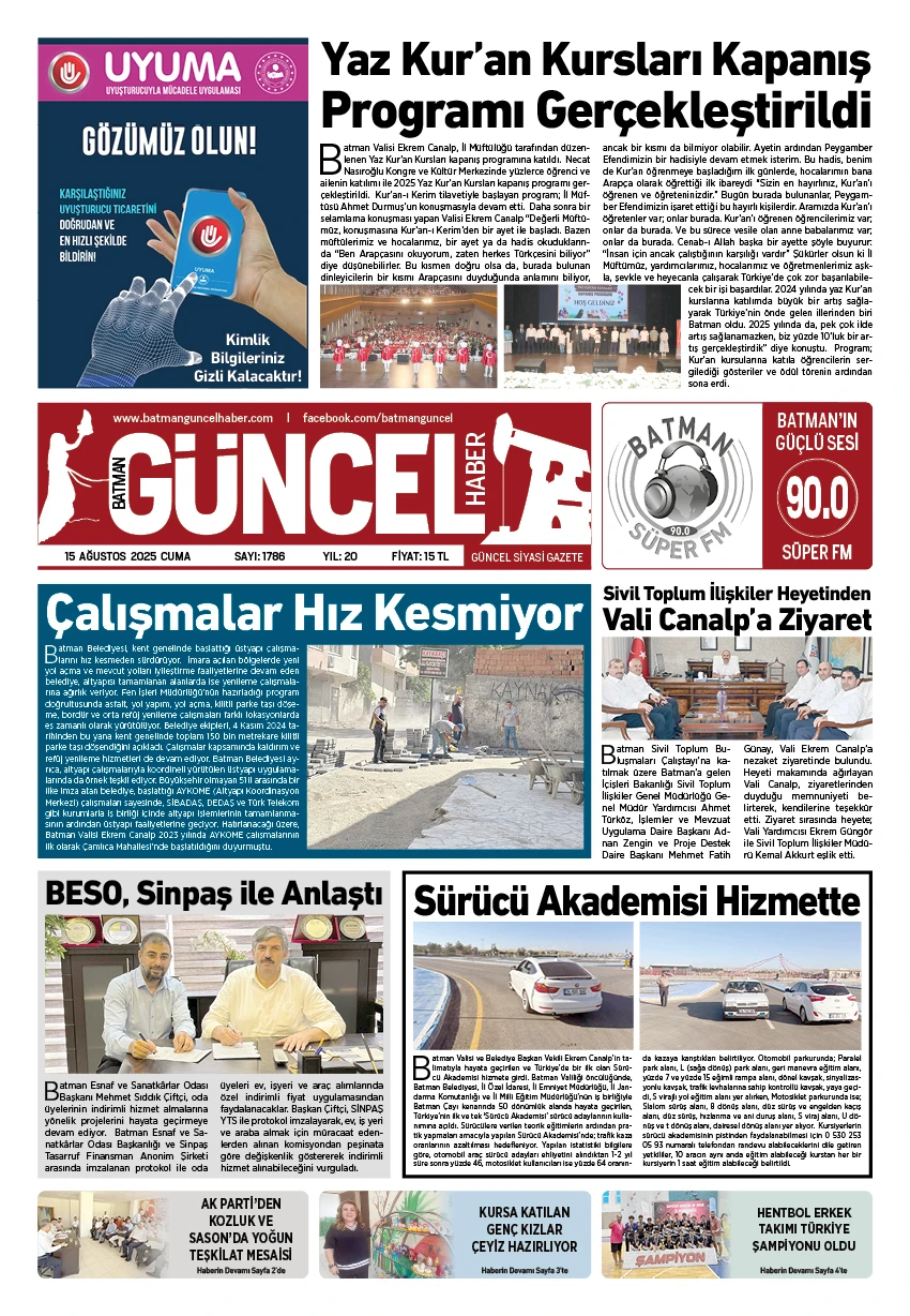 BATMAN G&Uuml;NCEL GAZETESİ