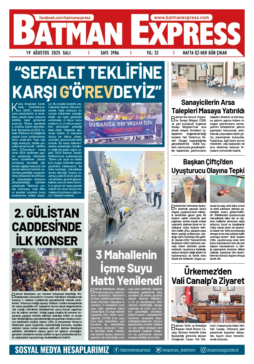 19 AĞUSTOS 2025 SALI