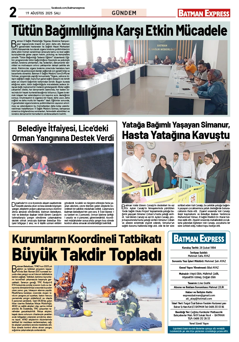 19 AĞUSTOS 2025 SALI