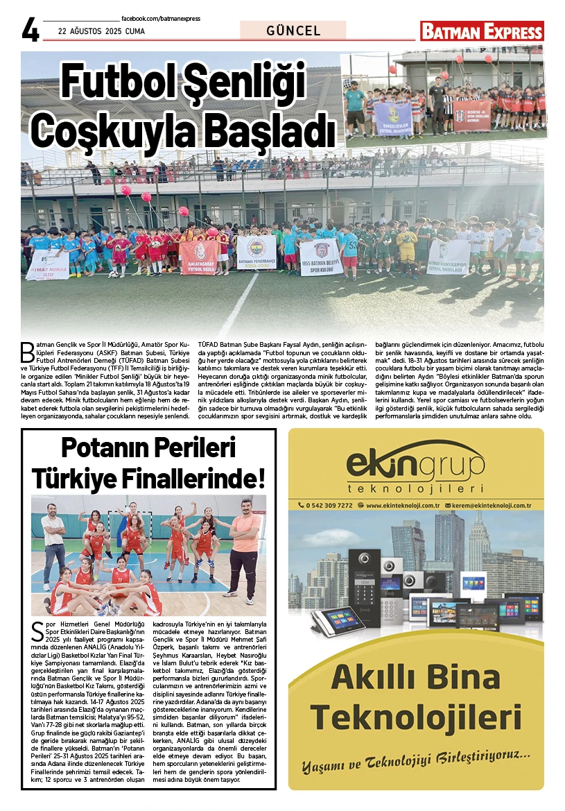 22 AĞUSTOS 2025 CUMA