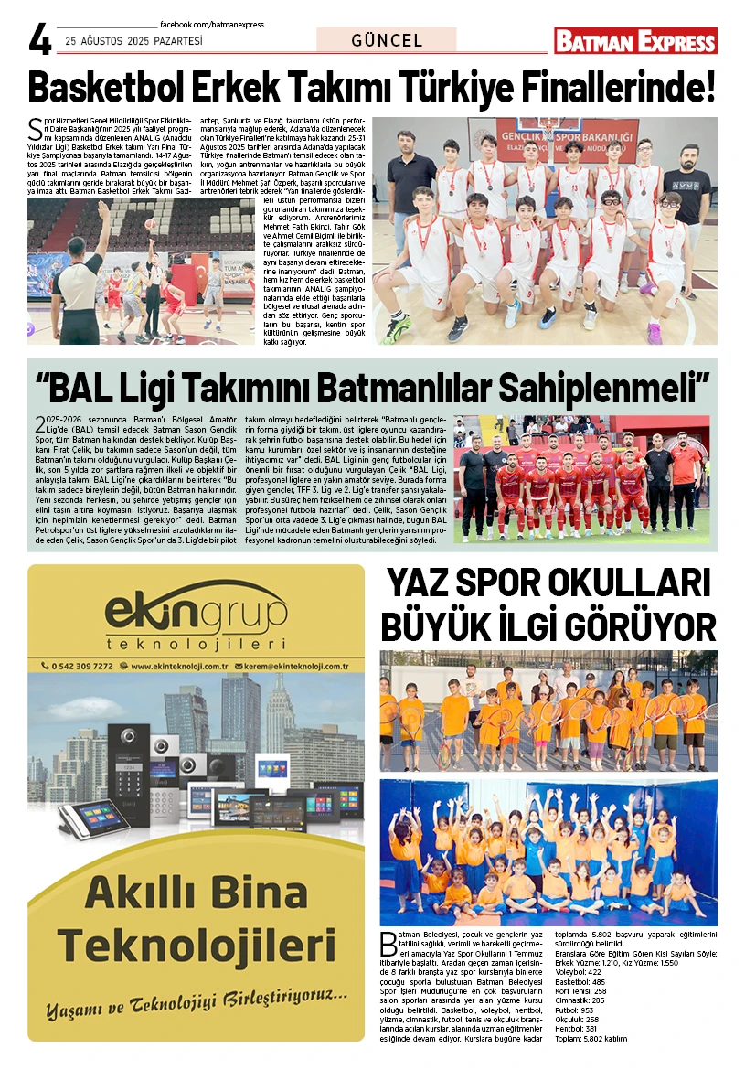 25 AĞUSTOS 2025 PAZARTESİ