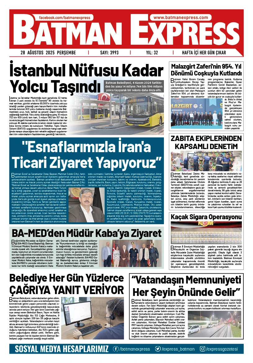 28 AĞUSTOS 2025 PERŞEMBE