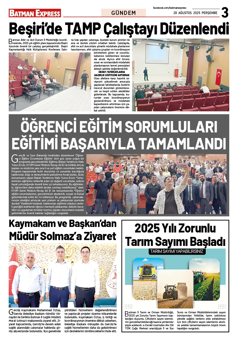 28 AĞUSTOS 2025 PERŞEMBE