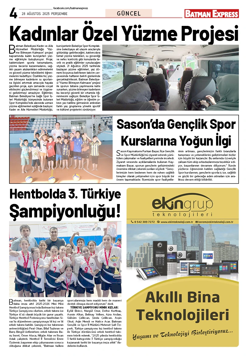 28 AĞUSTOS 2025 PERŞEMBE