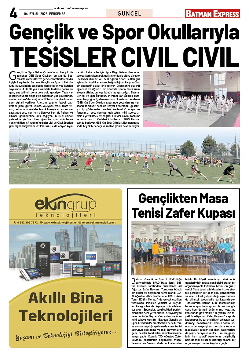 04 EYLÜL 2025 PERŞEMBE