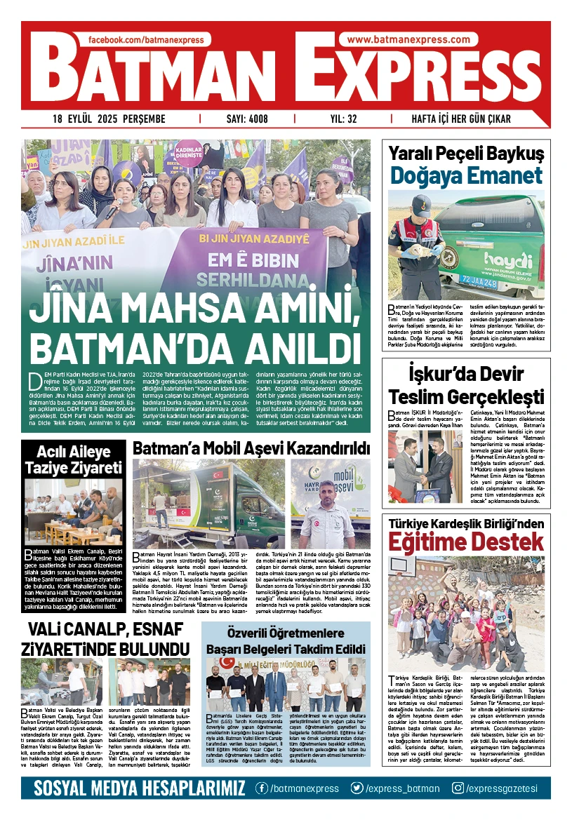 18 EYLÜL 2025 PERŞEMBE