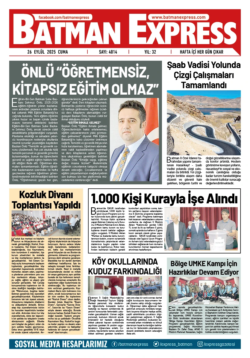 25 EYLÜL 2025 PERŞEMBE