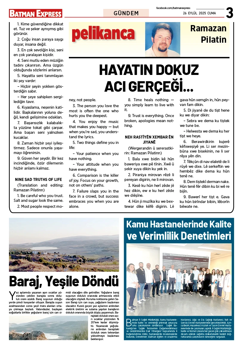 25 EYLÜL 2025 PERŞEMBE