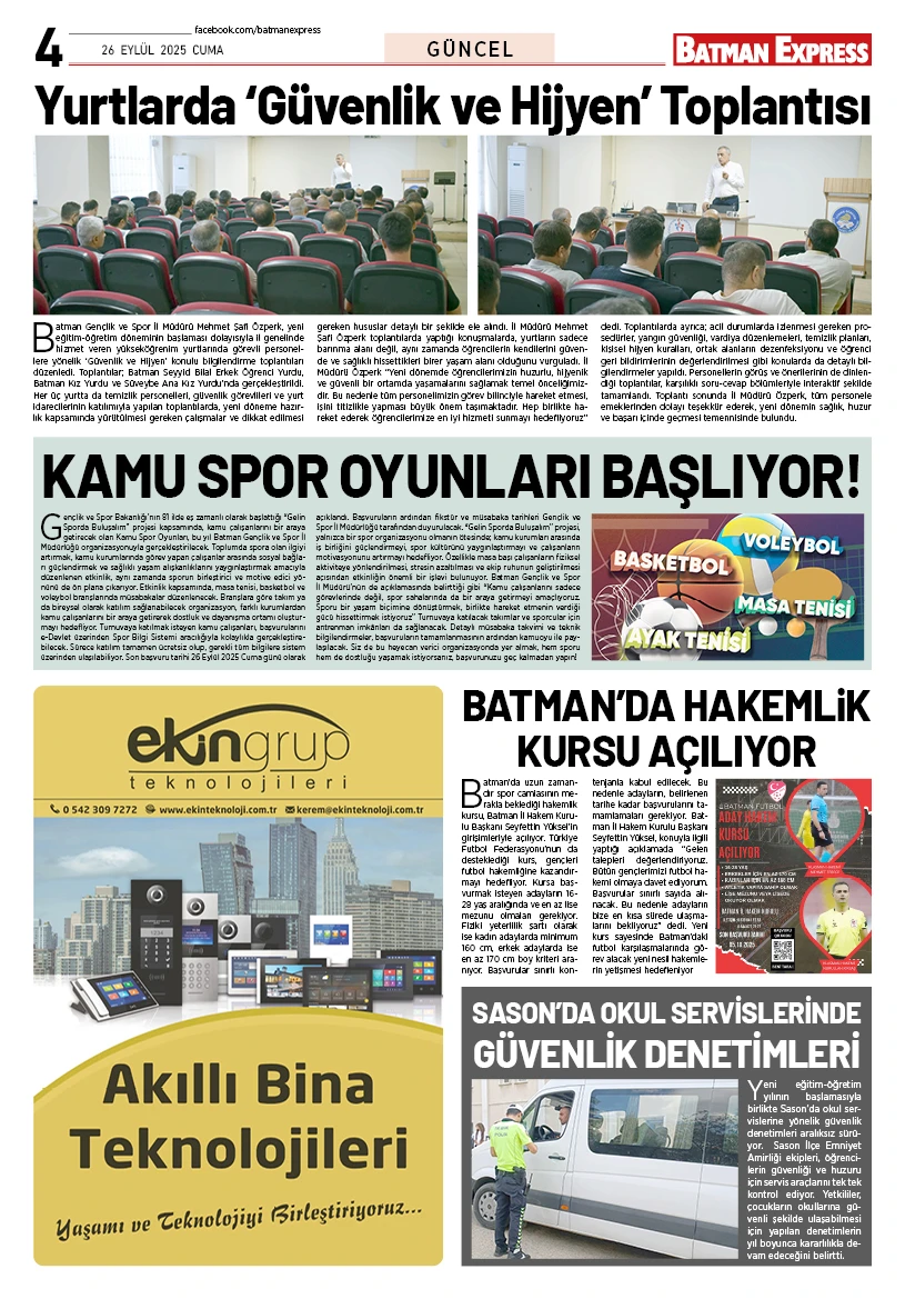 25 EYLÜL 2025 PERŞEMBE