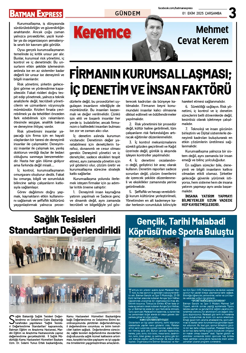 01 EKİM 2025 ÇARŞAMBA