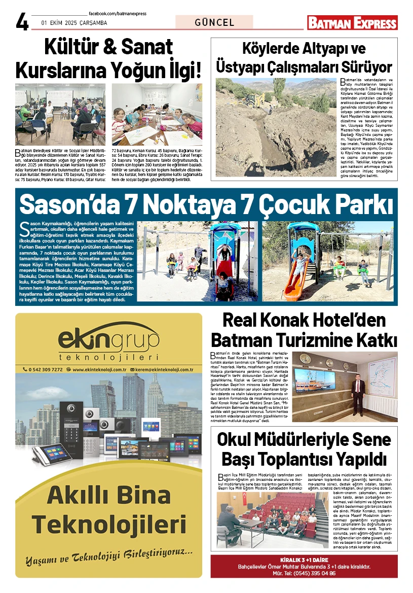 01 EKİM 2025 ÇARŞAMBA