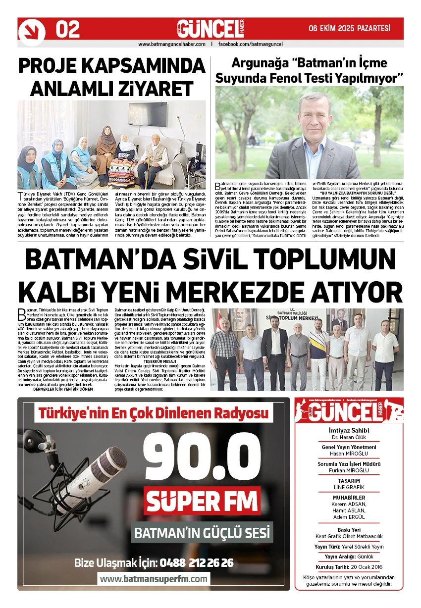 BATMAN GÜNCEL GAZETESİ