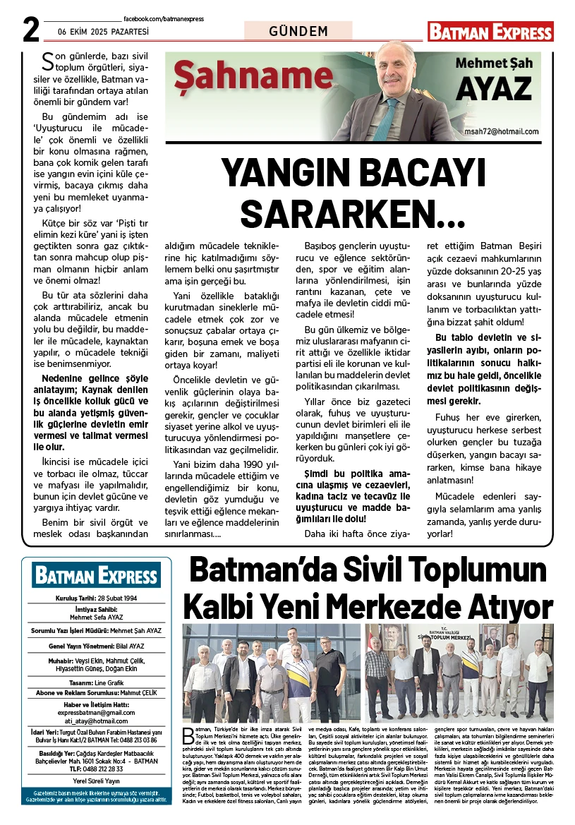 06 EKİM 2025 PAZARTESİ