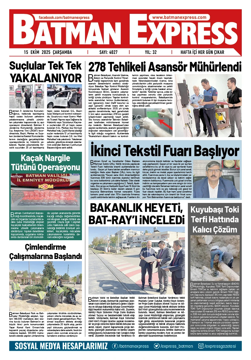 15 EKİM 2025 ÇARŞAMBA