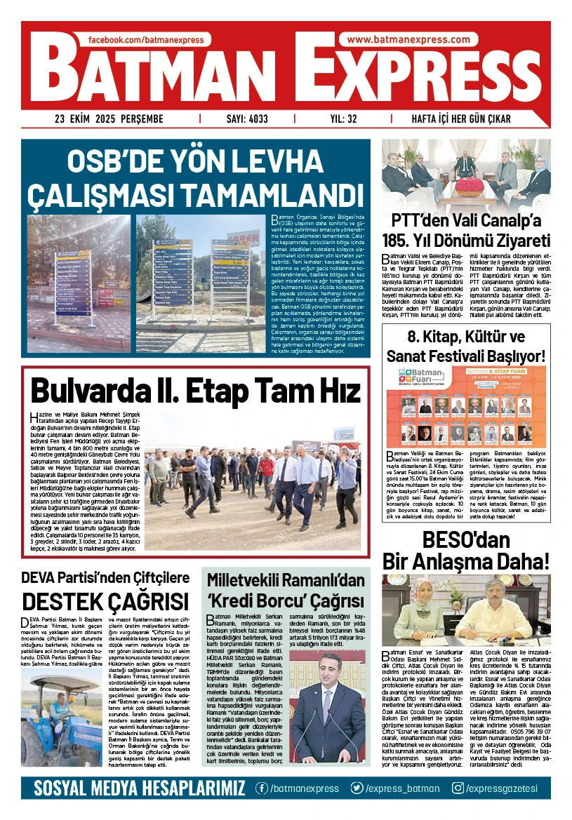 23 EKİM 2025 PERŞEMBE