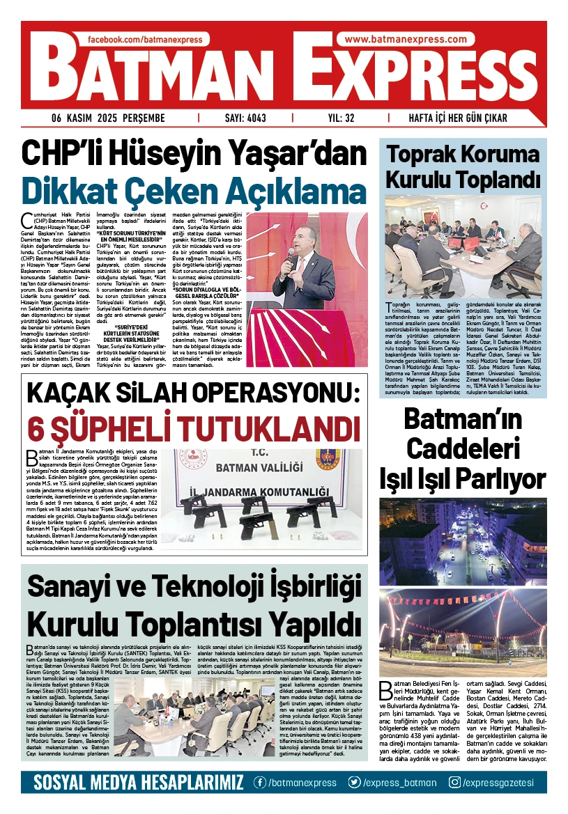 06 KASIM 2025 PERŞEMBE