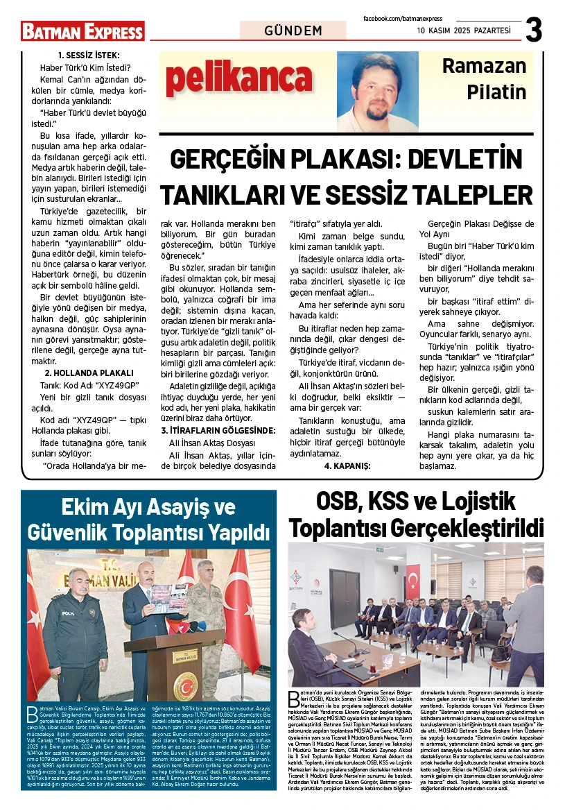 10 KASIM 2025 PAZARTESİ