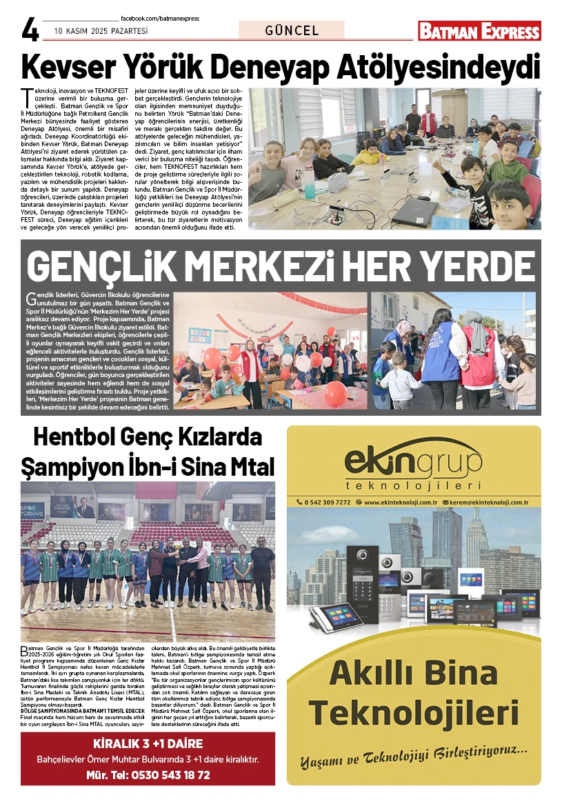 10 KASIM 2025 PAZARTESİ