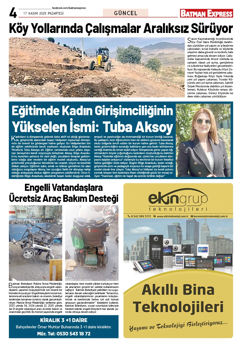 17 KASIM 2025 PAZARTESİ