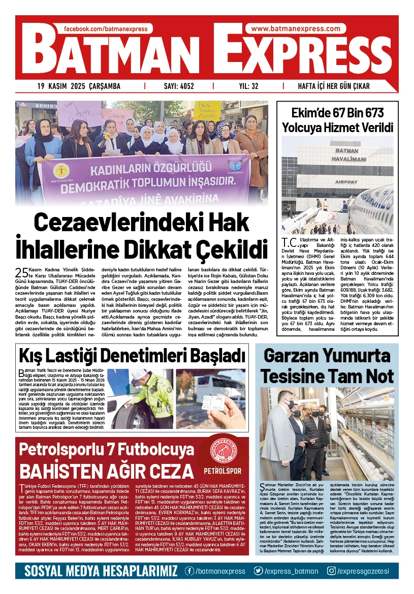 19 KASIM 2025 ÇARŞAMBA