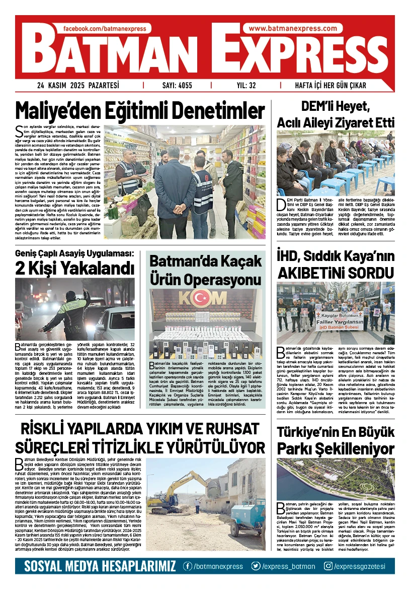 24 KASIM 2025 PAZARTESİ