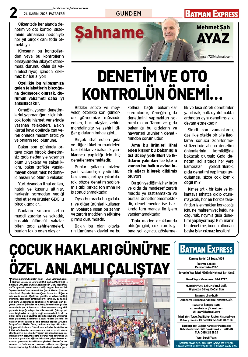 24 KASIM 2025 PAZARTESİ