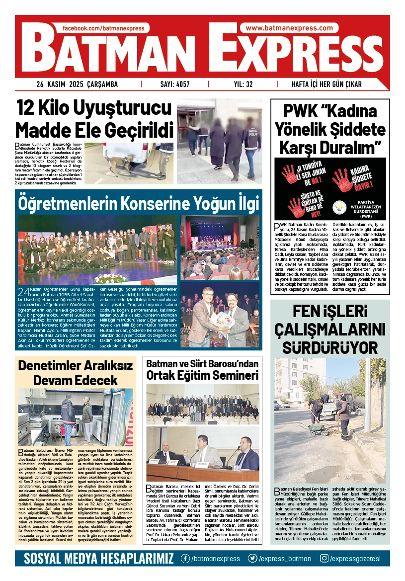 26 KASIM 2025 ÇARŞAMBA