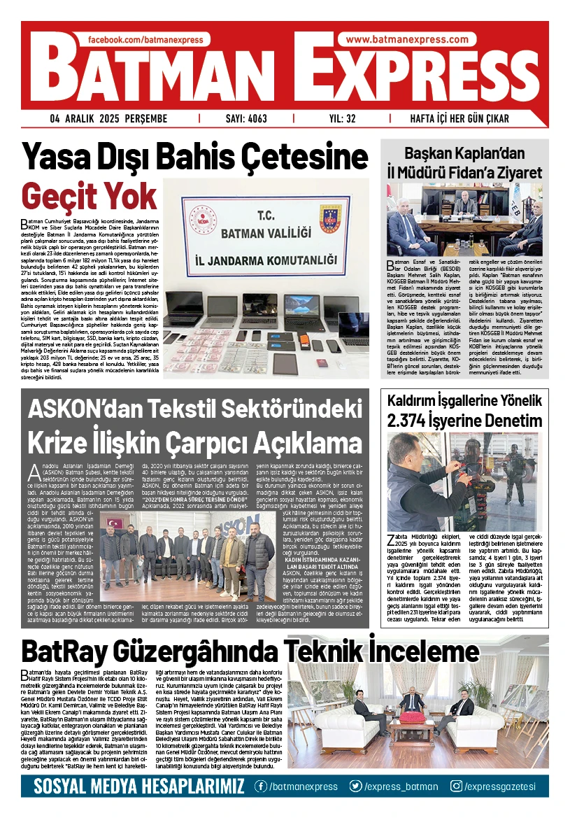 04 ARALIK 2025 PERŞEMBE