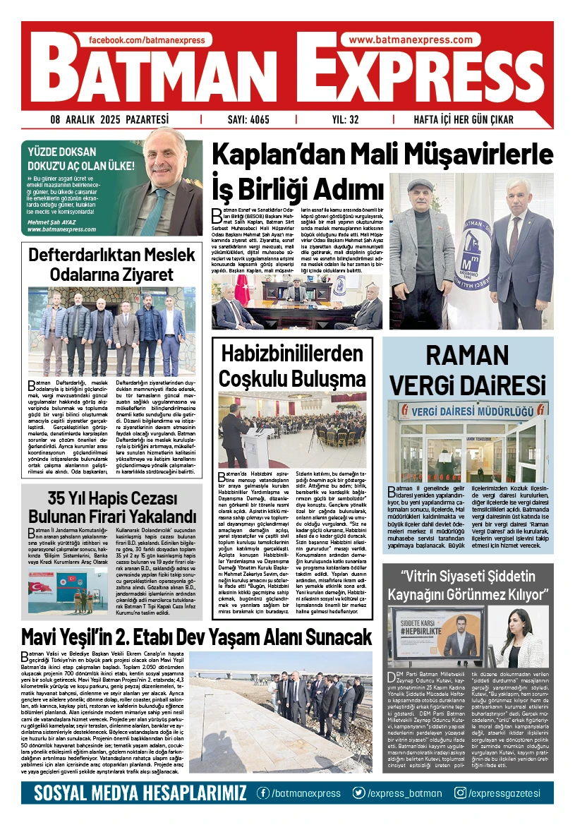 08 ARALIK 2025 PAZARTESİ