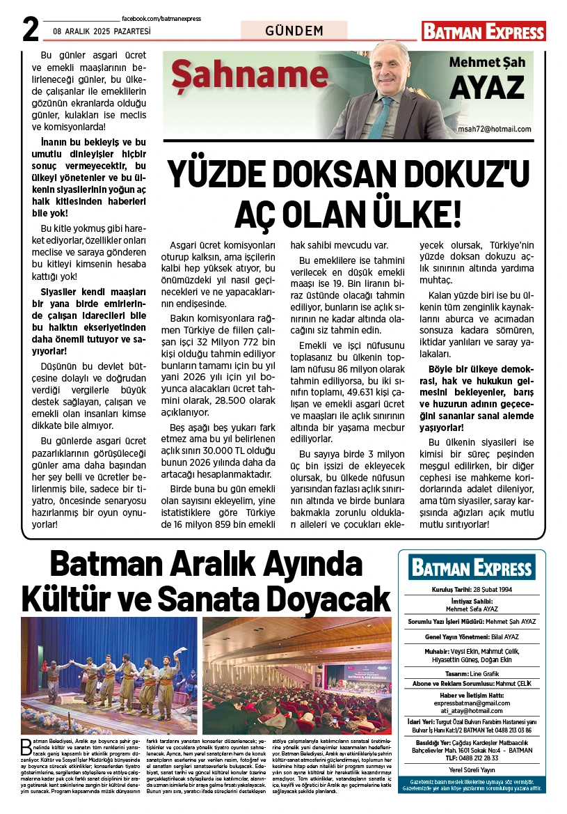 08 ARALIK 2025 PAZARTESİ