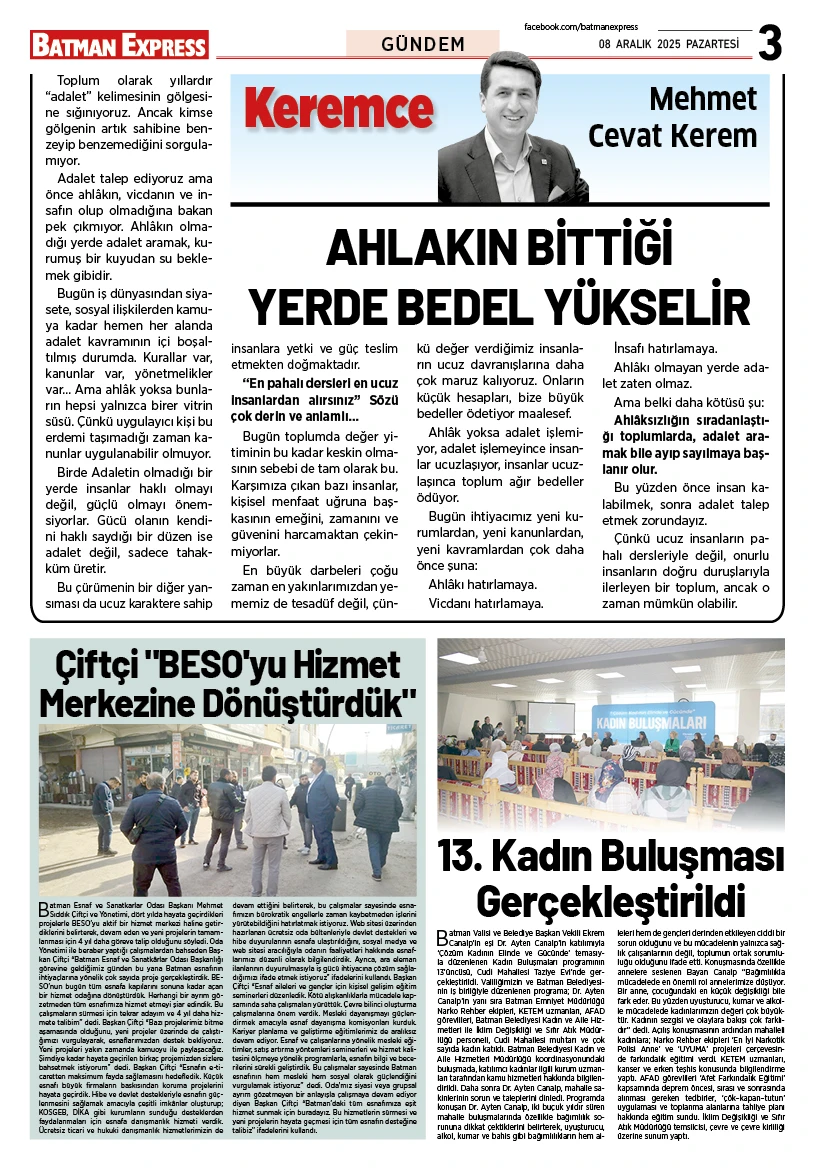 08 ARALIK 2025 PAZARTESİ