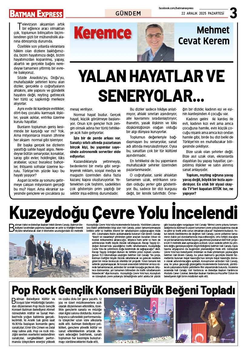 22 ARALIK 2025 PAZARTESİ