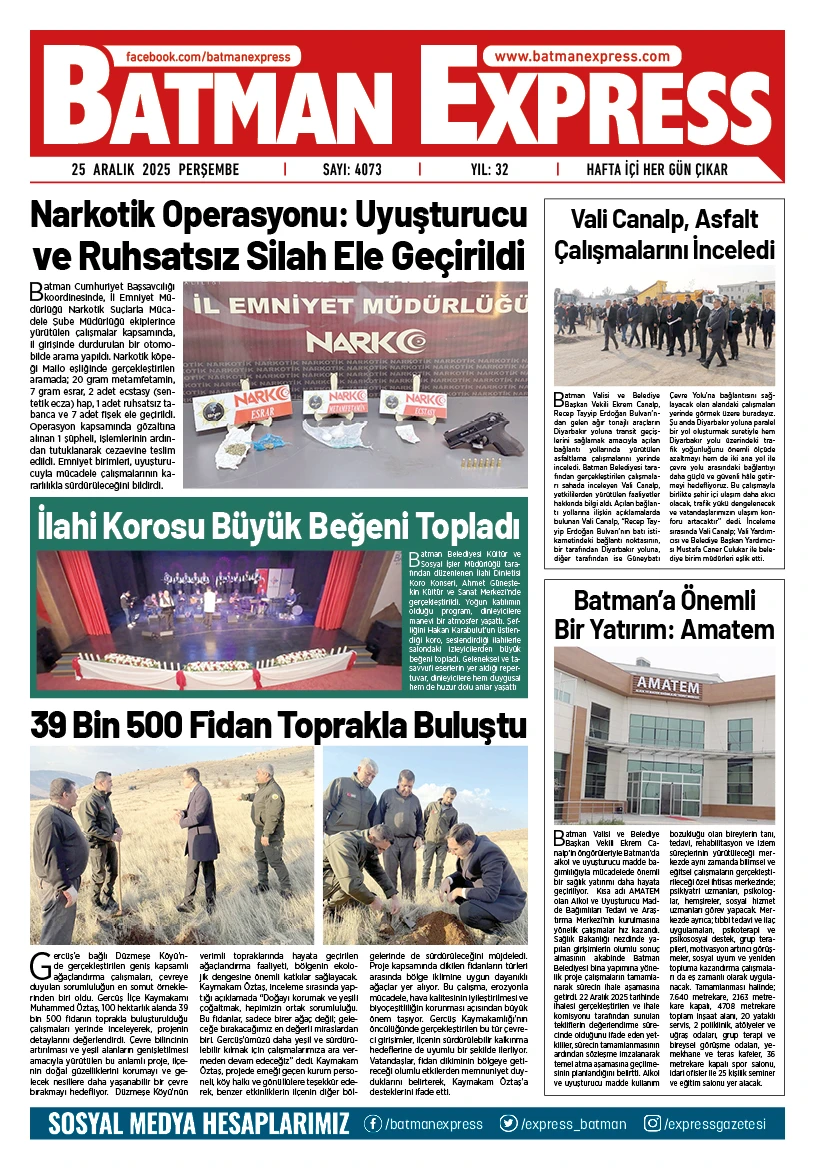 25 ARALIK 2025 PERŞEMBE