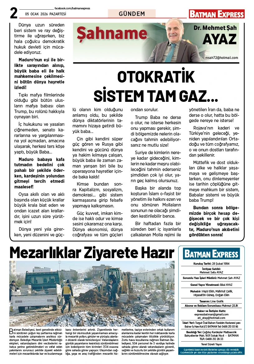 05 OCAK 2026 PAZARTESİ