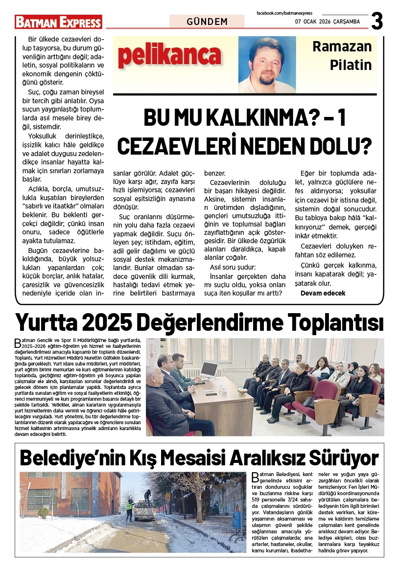 07 OCAK 2026 ÇARŞAMBA