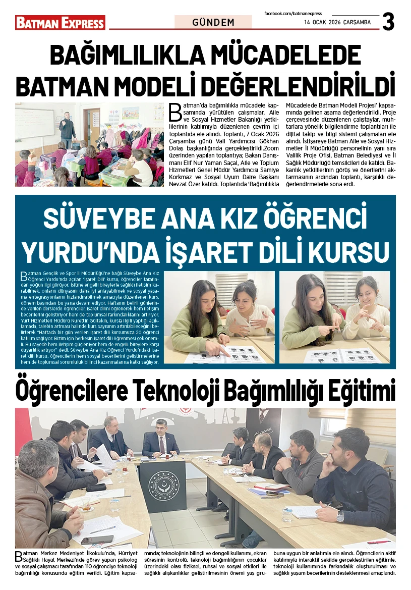 14 OCAK 2026 ÇARŞAMBA