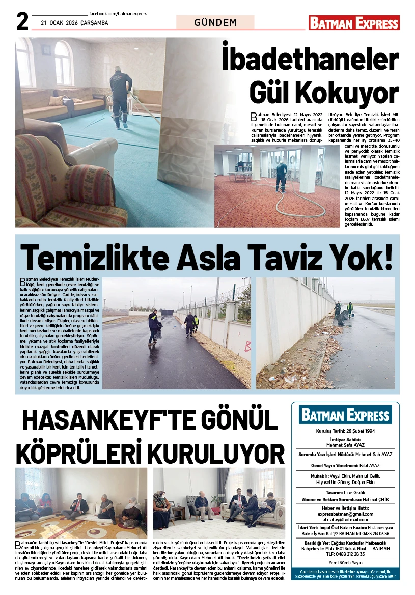 21 OCAK 2026 ÇARŞAMBA