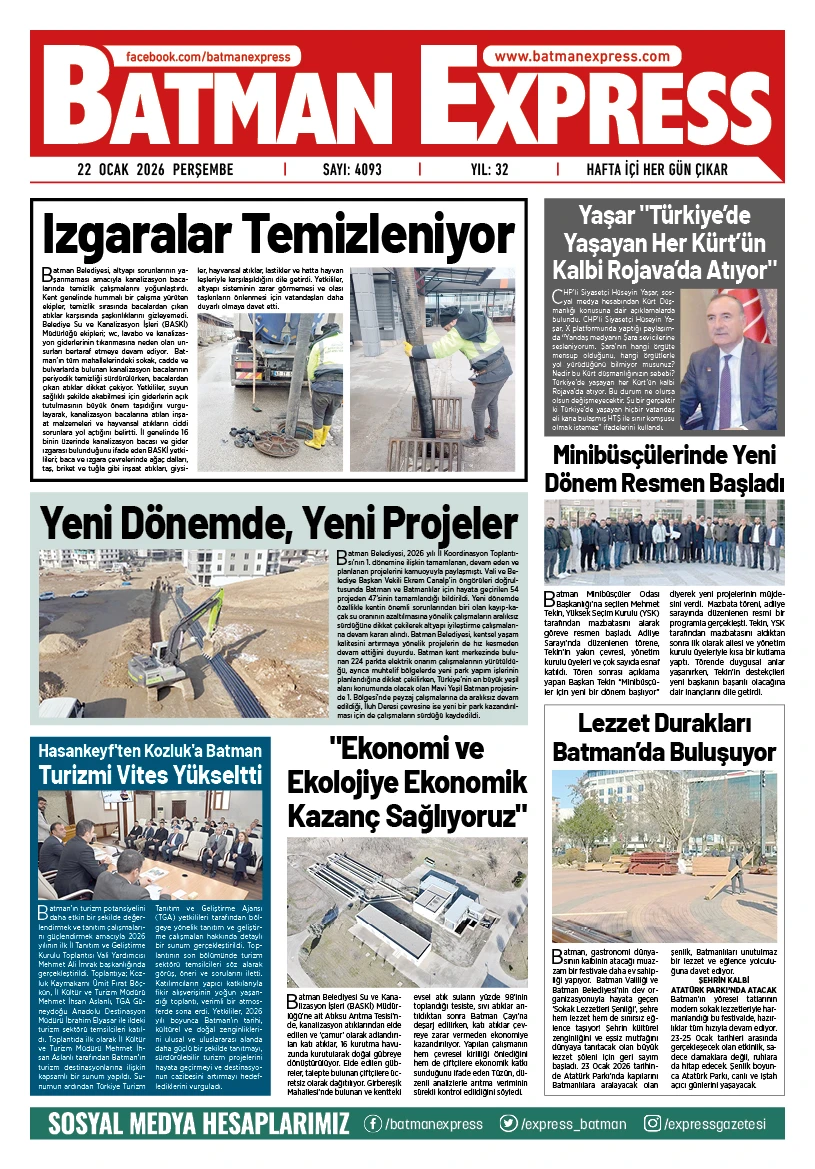 22 OCAK 2026 PERŞEMBE