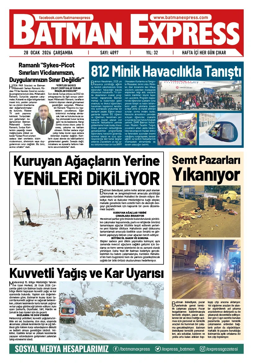 28 OCAK 2026 ÇARŞAMBA