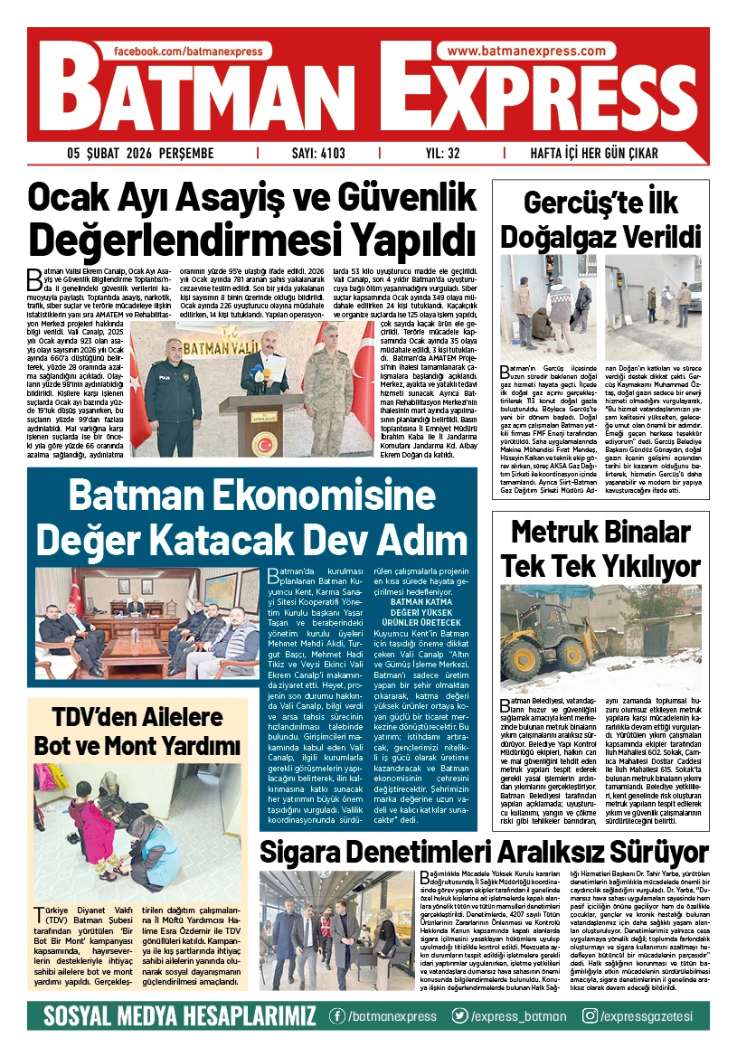 05 ŞUBAT 2026 PERŞEMBE