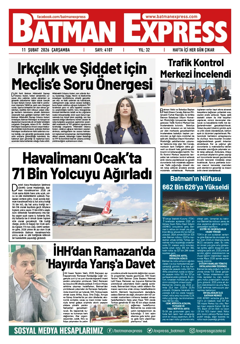 11 ŞUBAT 2026 ÇARŞAMBA