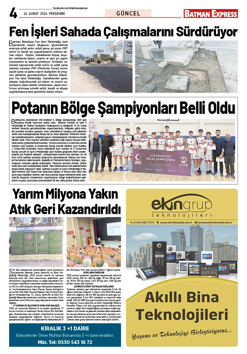 26 ŞUBAT 2026 PERŞEMBE