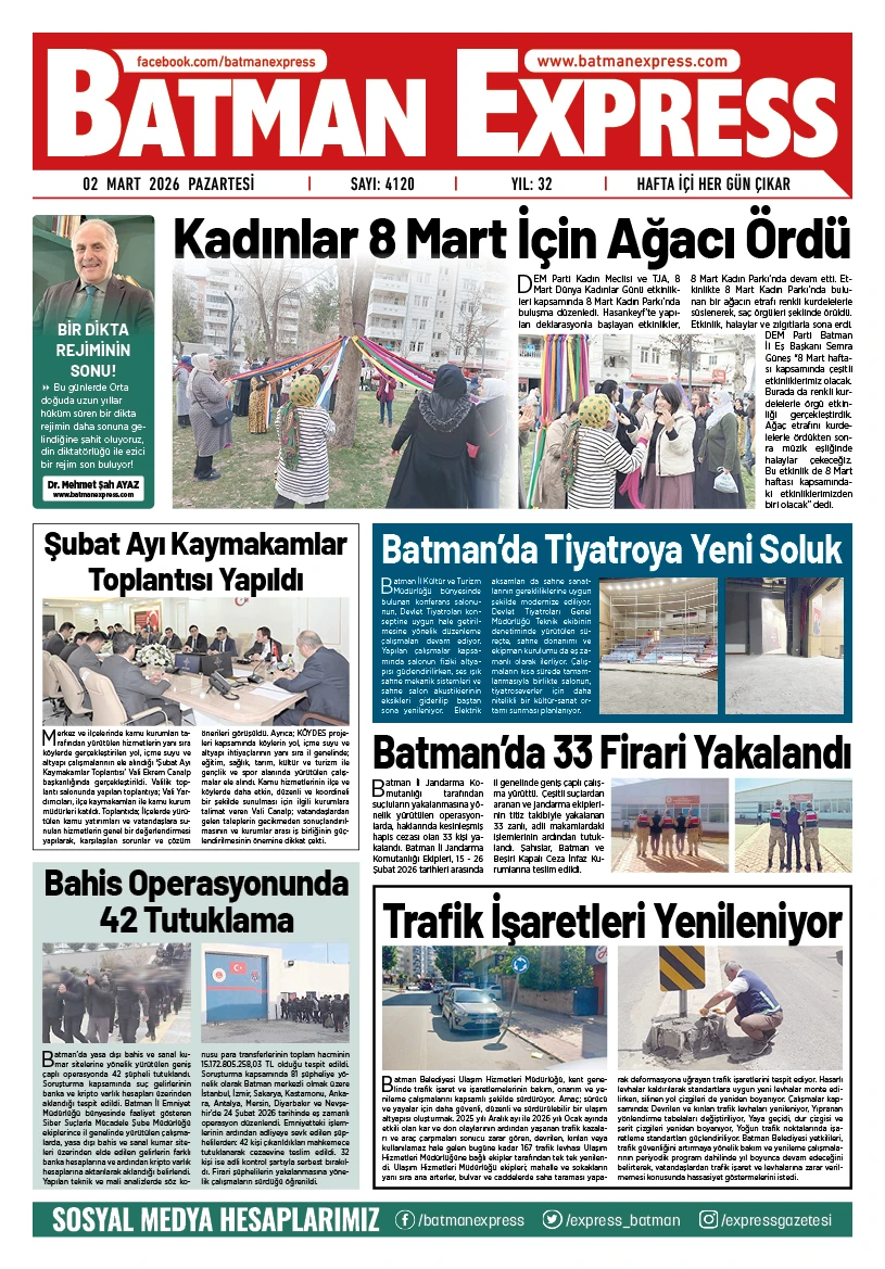02 MART 2026 PAZARTESİ