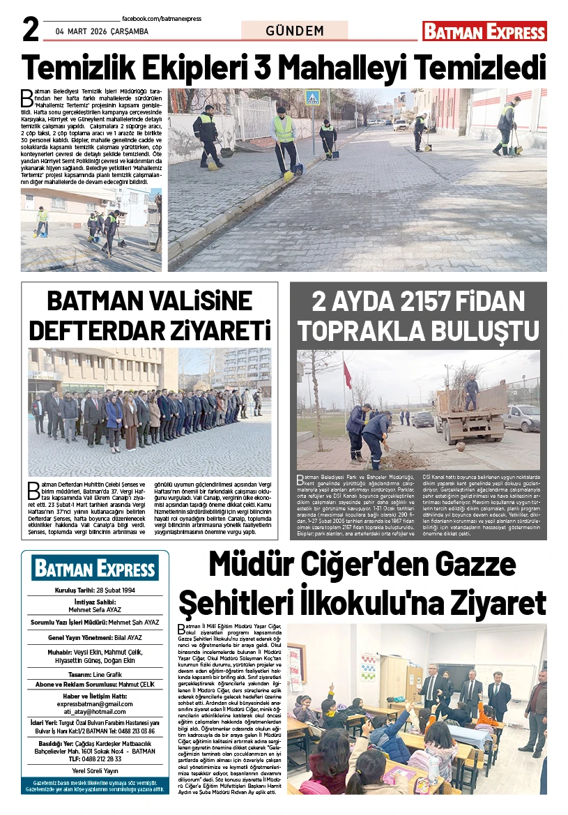 04 MART 2026 ÇARŞAMBA